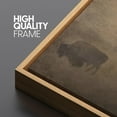 thumbnail image 2 of IDEA4WALL Extra Large Framed Canvas Print Wall Art Bison Herd Fine Art Moody Landscape with Buffalo Silhouettes in Mist Wall Decor Oversized Artwork for Living Room - 60"x30", 2 of 5