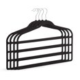 thumbnail image 2 of Flocked Pants Hanger (Black 5pcs), 2 of 14