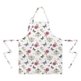 thumbnail image 2 of Pioneer Flower Floral Print Pattern Apron for Women and Men, Cotton Linen Waterproof with Pockets, Adjustable, 33x27 Inch for Kitchen, Gardening, BBQ, Salon, 2 of 6