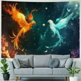 thumbnail image 4 of Shiartex Trippy Anime Tapestry Wall Hanging Psychedelic Colorful Burning Phoenix Tapestry for Bedroom Hippie Stars Aesthetic Tapestry Cool Room Decor Wall Poster Painting, 4 of 6