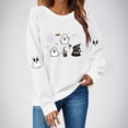 thumbnail image 2 of Riecok Plus Size Sweatshirts for Women Halloween Ghost Print Pullover Long Sleeve Spooky Season Crewneck Tops Holiday Fall Outfit, 2 of 4