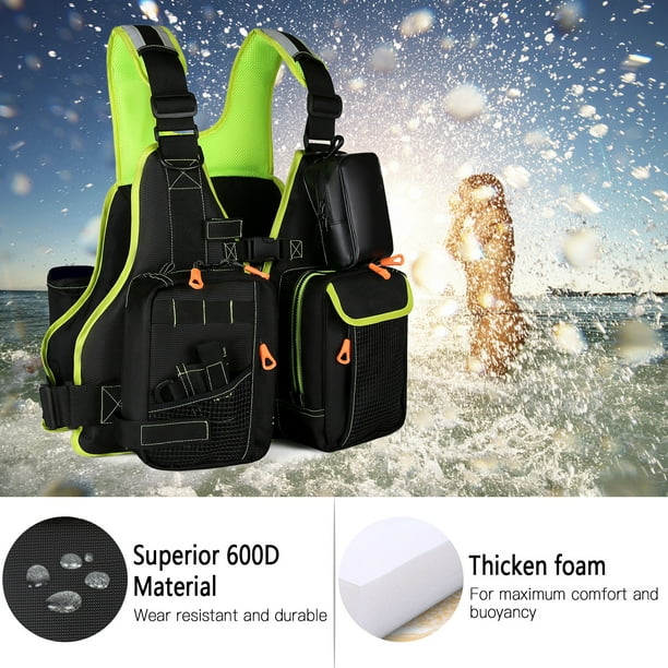 Inflatable Vest, 600d Ox Cloth Adjustable Straps Wearable Floating
