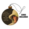 thumbnail image 2 of Alcohol Doesn't Solve Any Problems Neither Does Milk Funny Humor Wood Christmas Tree Holiday Ornament, 2 of 7