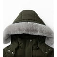 thumbnail image 4 of KVE Women's Hooded Warm Winter Coat Quilted Thicken Puffer Jacket with Removable Hood Army Green Small, 4 of 9