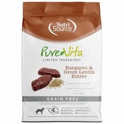 NutriSource PureVita Grain Free All Life Stages Kangaroo & Green Lentils Entree Dog Food 12 lb