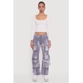 thumbnail image 2 of Women's Acid Wash Straight Leg Utility Jeans, 2 of 5