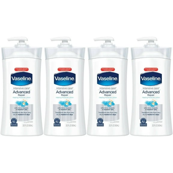Vaseline Intensive Care Advanced Repair Unscented Healing Moisture Lotion, 20.3 Ounce (Pack of 4)