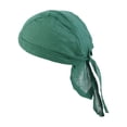 thumbnail image 3 of Comfortable Cotton Pirate Caps Headband Breathable Quick Head Wrap Cycling Caps Sports Head Scarf for Hiking Traveling Fitness Hip Hop Men , Dark Green, 3 of 8