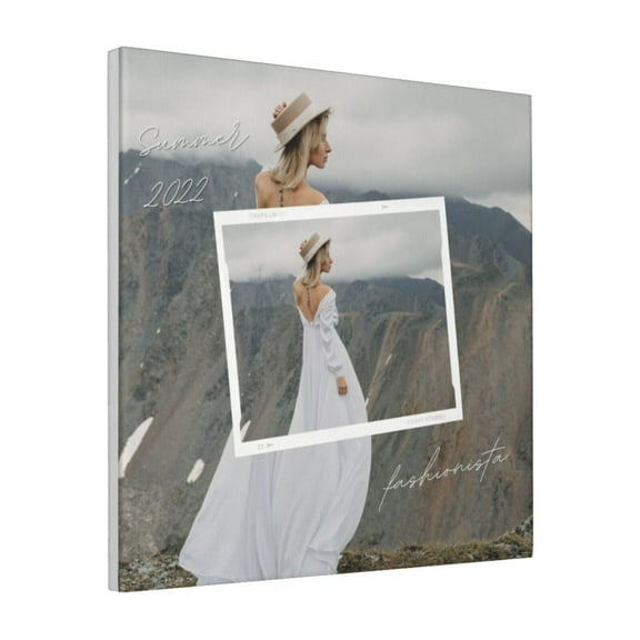 Custom Canvas Prints Branding, Minimal, Woman Fashion, Personalized Photo Image Collage DIY Framed Kit Wall Art Picture Room Decor 18x18 inch