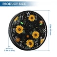 thumbnail image 3 of Voice Activated Clock with Glow Light 12 Inch Large Silent Wall Clock Battery Operated for Home Decor Yellow Sunflower Pattern, 3 of 8