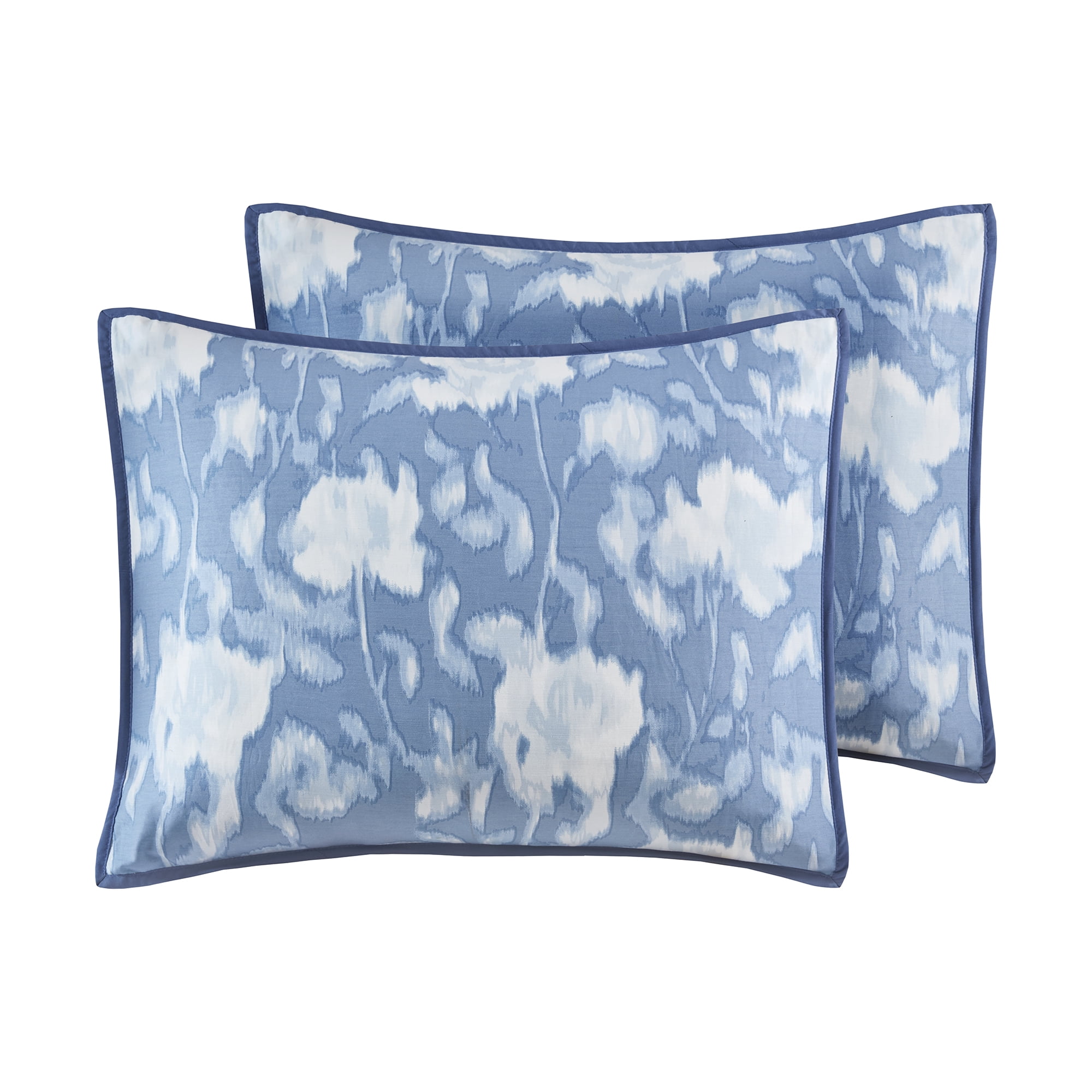 Mainstays Blurred Rose 3-Piece Blue Comforter Set, King