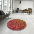 thumbnail image 4 of Ahgly Company Tapis d'Intérieur Ronds Transitionnels Orange Lavables à la Machine, 5 Pieds Rond, 4 of 7