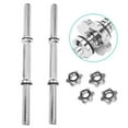 thumbnail image 3 of SAYFUT 17.77''/ 45cm, Barbell Dumbbell Bars Chrome Dumbbell Handles Weight Lifting Spinlock Collar Set for Gym Barbells Dumbbell Bars Strength Training, Hex nut, 3 of 7