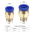 thumbnail image 4 of Uxcell 25mm Bore 50mm Stroke Pneumatic Air Cylinder with Y Connector and 4Pcs Quick Fitting Set, 4 of 6