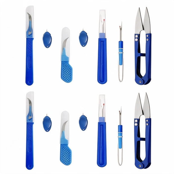 2-Pack Blue Seam Ripper Set – For Removing Stitches, Opening Buttonholes & Sewing Craft Projects