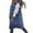 Blue, variant on Women's Long Hooded Sleeveless Down Quilted Winter Coat Vest Warm Loose Outerwear With Pockets For Outdoor Activities Blue XXXXXL