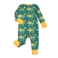 thumbnail image 6 of QEFJNO Bamboo Newborn Baby Boys Footless One-Piece Pajamas, Zipper Romper with Mitten, Infant Long Sleeve Sleepers - Alien Spacecraft, 6 of 8
