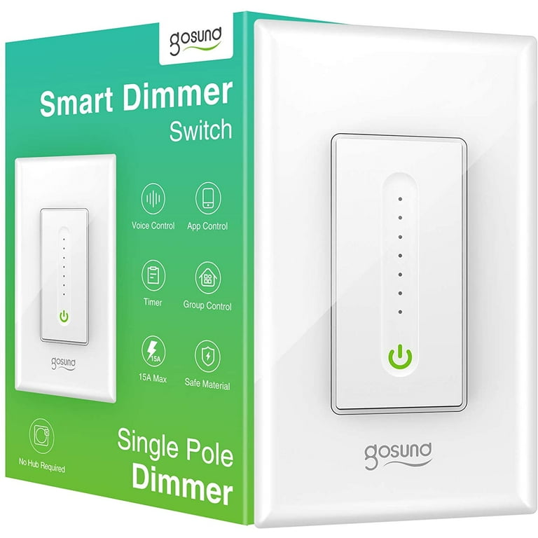 Gosund Smart Dimmer Switch Wifi Wall Light Switch Works with Alexa Google  Home 