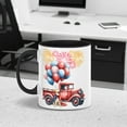 thumbnail image 2 of Vintage Patriotic Labrador Retriever 4th of July Independence Memorial Day 11oz Accent Two-tone Mug Lab Dog Lover Gifts Coffee Tea Cup - 01006, 2 of 5