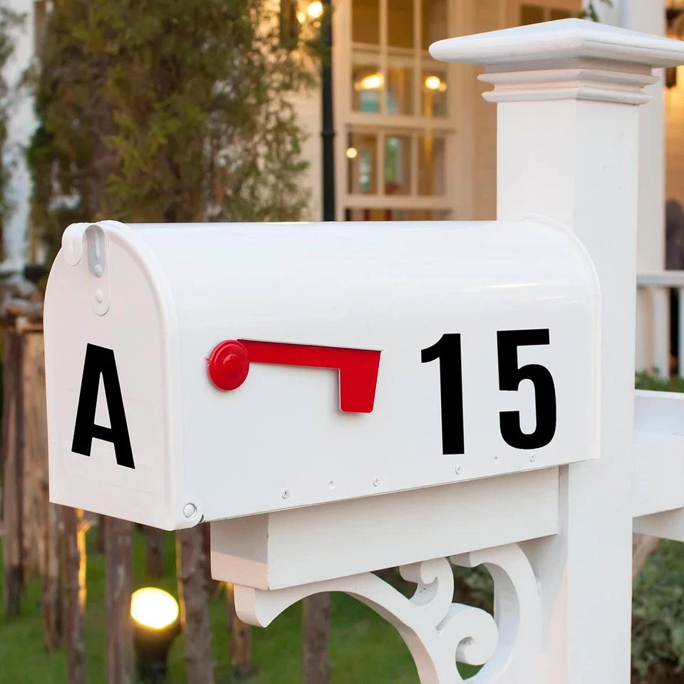 CIRCLE- 12Sheets Large Self Adhesive Vinyl Letters Numbers Kit, 4 Inch Mailbox Numbers