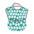 thumbnail image 2 of Zufioo Green Baseball Print Toddler Adjustable Waterproof Bib, 11.6x15 Inch Feeding Bib Suitable for 6-24 Month Babies, 2 of 8