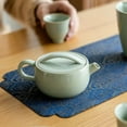 thumbnail image 6 of Chinese Ceramic Kettle Green Teapot Tea Ceremony Set Milk Oolong Tea Teaware Type Big Mouth Song Porcelain Teapot, 6 of 9