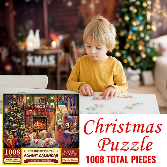 Adult Advent Calendar,Christmas Advent Calendar Jigsaws Puzzle 1008Pcs,Christmas Advent Calendar,Advent Calendar for Adults,Jigsaw Puzzles for Adults