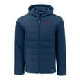 thumbnail image 2 of Men's Cutter & Buck Navy Philadelphia Phillies Evoke Hybrid Eco Softshell Recycled Full-Zip Hoodie, 2 of 3