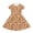 Capybara Watermelon Pattern, variant on Summer Girls Short Sleeve Dress featuring Black Golf Print - Breathable Casual Wear For Playdates