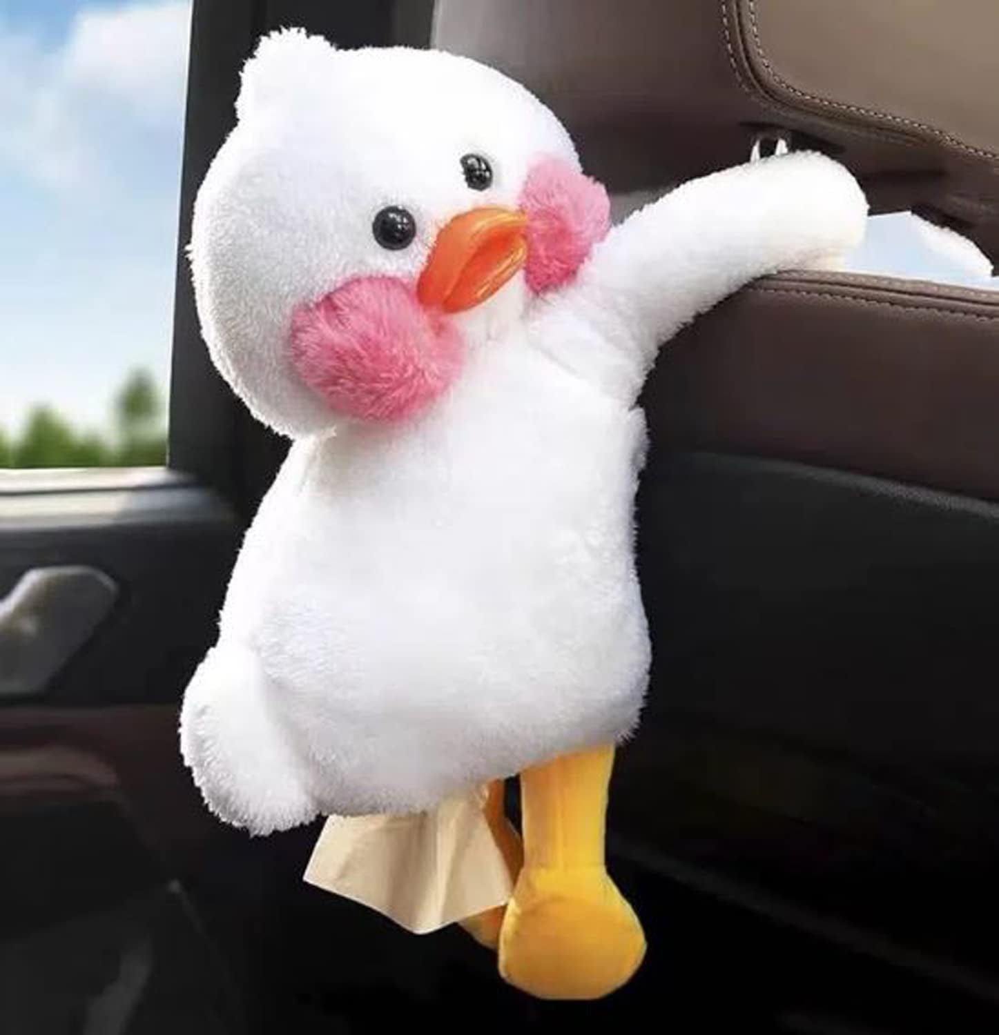 Pinkfong Car Towncute Rabbit Plush Tissue Box Holder For Car