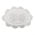 thumbnail image 2 of UHUSE Oval Placemat Vintage Hand Crochet Cotton Lace Doilies Floral 25 * 35cm, 2 of 4