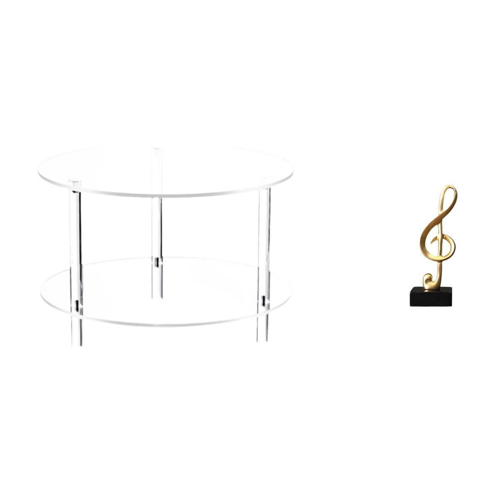Luzkey Acrylic Tabletop Ornament Compact Nightstand Resin Creative End Table Centerpiece for Living Room Bedside Desk Housewarming Gift Easy Assembly