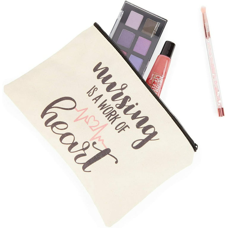 30 Pcs Rainbow Canvas Makeup Bags Bulk CNA Gifts Inspirational