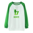 thumbnail image 4 of Saint Patrick Chemise Femme Décontractée Manches Longues Col Rond Hauts Chemises Amples Blouse Imprimé Graphique Chandail en Molleton Fête de la Saint-Patrick Chemise, 4 of 4
