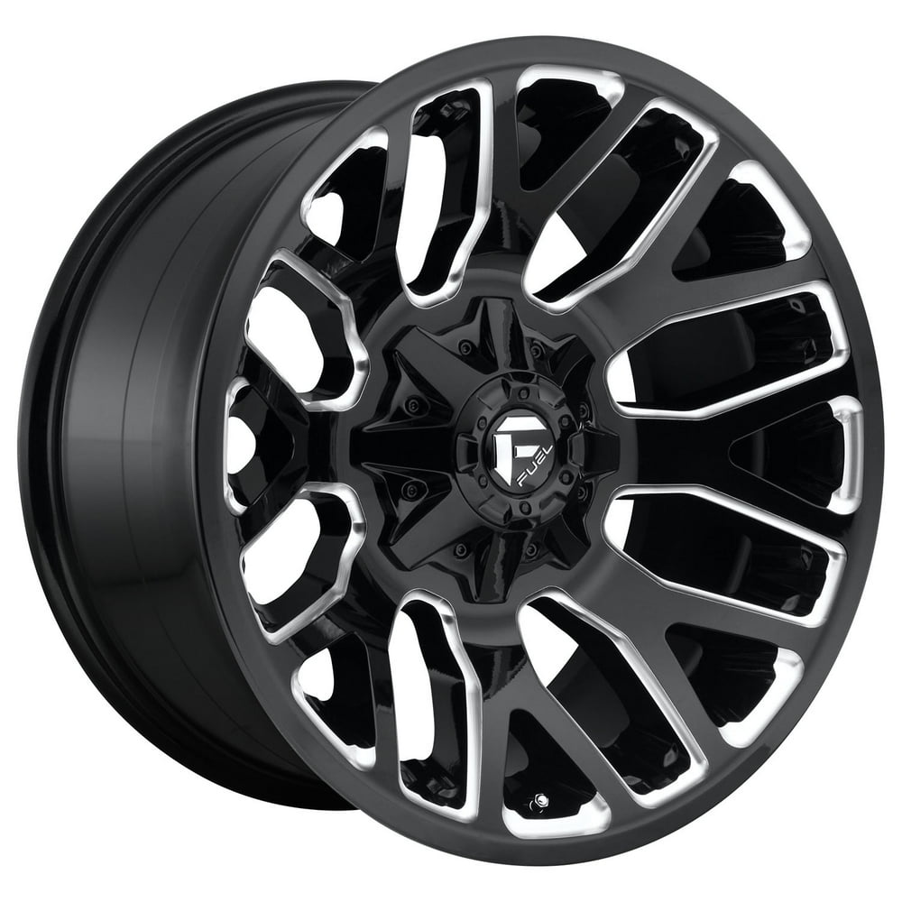 Fuel warrior 20x10 8x170 18et 125.10mm gloss black milled wheel