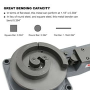 KAKA INDUSTRIAL Rod Bender,Manual Flat Bar Bender Machine for Flat Steel (1.18x0.394), Round & Square Steel (0.394), 3-in-1 Scroll Bender for Workshop, Gates, Fences Metal Bender SBG-30