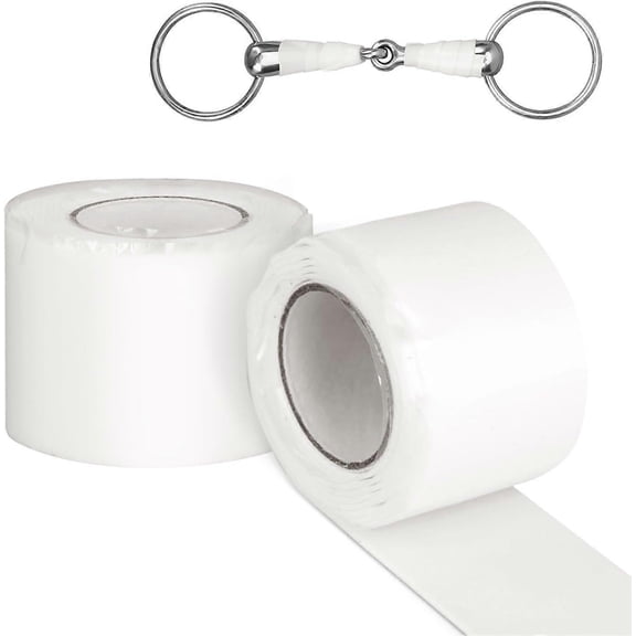 2 Rolls Horse Bit Wrap Tape, Silicone Horse Bit Protector Elastic Horse Bit