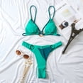 thumbnail image 2 of Traje de baño para mujer Empalme Sin respaldo Estilo hueco Erógeno Moda Ligero Transpirable Casual Trajes de baño divididos para playa Verde S, 2 of 7