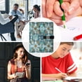 thumbnail image 5 of Leather Notebook with Pen Holder Writing Notepad Includes 100 Pages Lined Journal Intricate Blue Block Pattern, 5 of 6