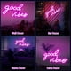 thumbnail image 5 of Letrero de neón LED rosa con base de acrílico, letrero de neón decorativo alimentado por USB para dormitorio, bar, club, festival, fiesta, 5 of 5