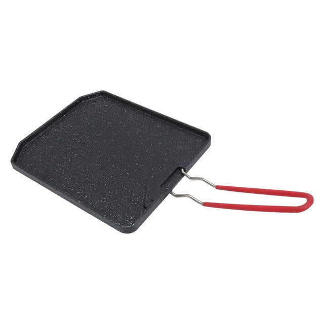Grill Pan Aluminum Alloy BBQ Griddle Plate Camping Frying Pan for Indoor Outdoor Cooking