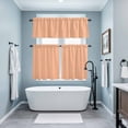 thumbnail image 3 of Peach Fuzz Kitchen Curtains Sets for Windows 24 Inch Length, Solid Color Farmhouse Peach Fuzz Rod Pocket Window Treatments Tier Curtains and Valances Set for Bedroom/Bathroom, 3 of 8