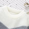 thumbnail image 4 of Okbabeha Toddler Baby Sweater Boy Girl Knit Fall Sweaters Pullover Block Color Crewneck Sweatshirt Warm Winter Clothes, 4 of 7