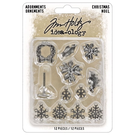 Tim Holtz Idea-Ology Metal Adorments-Christmas