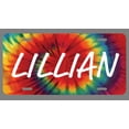 thumbnail image 1 of Lillian Name Tie Dye Style License Plate Tag Vanity Novelty Metal | UV Printed Metal | 6-Inches By 12-Inches | Car Truck RV Trailer Wall Shop Man Cave | NP1466, 1 of 1