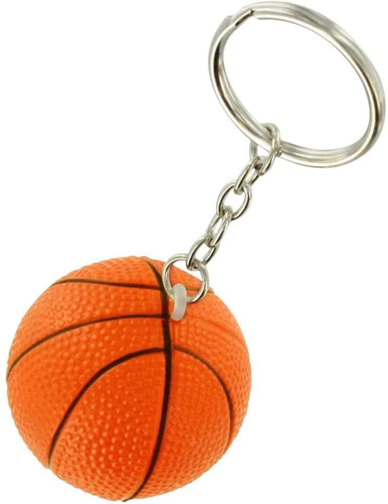 Sports Keychains Bulk 30 Pack  Kids Party Favors For Boys  Soccer, Basketball, Tennis, Baseball, Football Party Supplies Funny Keychains  6 of Each Ball