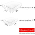 thumbnail image 4 of 6PCS Water-Resistant Outdoor Patio Cushion Covers Replacement, Outdoor Cushion Slipcovers for Patio Furniture, Patio Cushions with Zipper, Covers Only, 4 of 6
