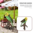 thumbnail image 5 of Raindrops  Wooden Parrot Model Miniature Figurine Wedding Decor Child Green, 5 of 8