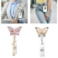 thumbnail image 2 of Adjustable 60cm Crystal Butterfly Badge Reel, Sturdy ABS Office Clip for Workplace Professionals & Commuting, 2 of 8