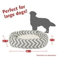 thumbnail image 3 of Majestic Pet Sherpa Chevron Bagel Pet Bed for Dogs, Calming Dog Bed Washable, Large, Grey, 3 of 5